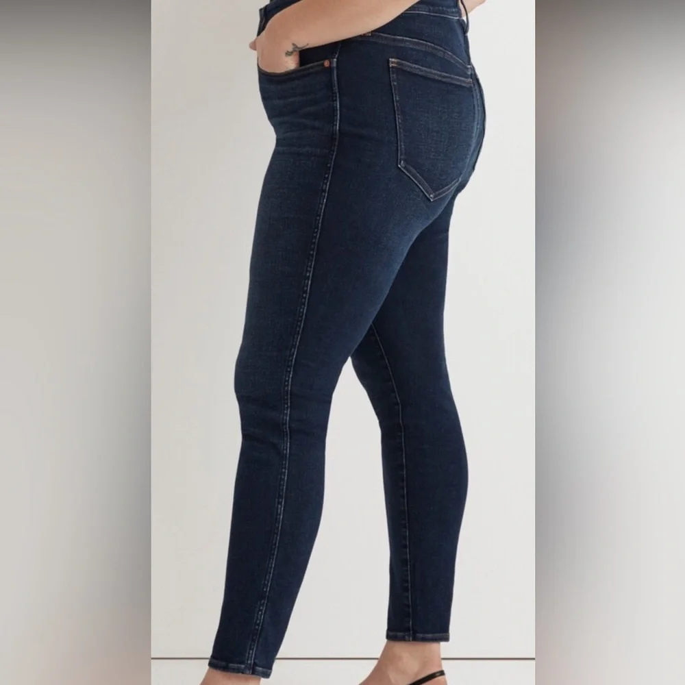 Madewell 9” Mid-rise Skinny Kingston Wash Blue Jeans, Size 16W - Picture 8 of 17